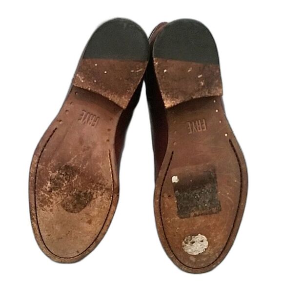 Frye Melissa Button 2 Tall Cognac brown Leather riding boots - women's 5.5B - Picture 9 of 12